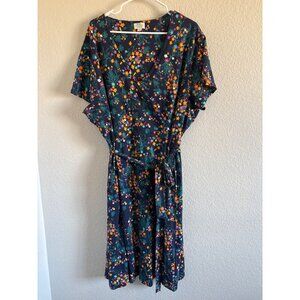 Mountain Warehouse Country to Coast V Neck Floral Womens Wrap Dress Size 24 Spri